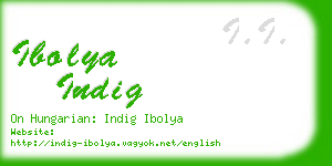 ibolya indig business card